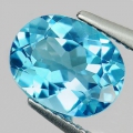 Bild 1 von 2.30 ct. VS! Ovaler 9.2 x 7.1 mm Brasilien Swiss Blue Topas