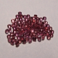 1.55 ct. 100 pieces round pink- red 1.3 mm Rhodolite Garnet Gems. Ravashing color!