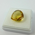 15.82 ct. VVS! Fascinating Gold Yellow 17.4 x 16.6 mm Pear Facet Citrine, Brazil