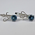 Bild 2 von Fine 925 Silver Earrings with Brazils London Blue Topaz Gems