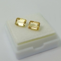 Bild 3 von 1.96 ct.  Feines Paar 7 x 5 mm Oktagon Goldberyll Edelsteine aus Brasilien