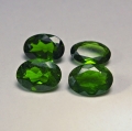 3.20 ct.  4 pieces natural oval 7 x 5 mm Chrome Diopside Gems