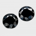 8.46 ct. Perfektes Paar schwarze runde 9.8 mm Burma Spinell