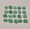 3.24 ct. 20 pieces oval 3.5 x 2.8 to 4 x 3.2 mm Brazil Emeralds