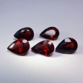 7.45 ct. 5 pieces of red 9 x 6 mm Rhodolite Garnet Pears