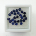 4.13 ct. 25 pieces round Dark Blue 4 - 4.2 mm Madagascar Sapphire