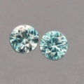 1.44ct Fine pair of round 5 mm brilliant cut Cambodia Zirkon Gems