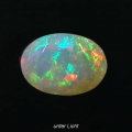 1.12ct.! Oval untreated faceted 9 x 7.1 mm Multi-Color Ethiopia Opal