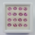 Bild 2 von 5.86 ct 16 pieces oval Standard heated 5 x 4 mm Pink Madagascar Sapphires