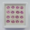 Bild 2 von 5.86 ct  16 Stück ovale Standard erhitzte 5 x 4 mm Pink Madagaskar Saphire