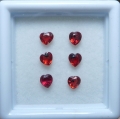 Bild 1 von 1.18 ct. 6 Stück 3.5 x 3.5 mm Songea Saphir-Herzen