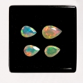 Bild 2 von 1.61 ct. 4 pieces gorgeous Pear Facet Multi-Color Opal with Top Flash