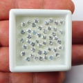 9.10 ct. VS / VVS! 45 pieces round Diamond White 3.1 - 3.2 mm Cambodia Zircons