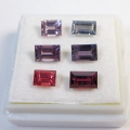 4.11 ct. 6 pieces untreated Multi Color Baguette Burma Spinel