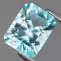 2.69 ct.  VVS ! Sehr schöner natürl. 9 x 7 mm Sky Blue Oktagon Topas