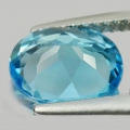 Bild 2 von 2.30 ct. VS! Ovaler 9.2 x 7.1 mm Brasilien Swiss Blue Topas