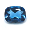Bild 1 von 2.55 ct. IF! Feiner 9 x 7 mm London Blue Cushion Topas aus Brasilien