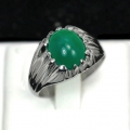 Bild 1 von Reizender 925 Silber Ring mit echtem 1.62 ct. Afrika Chrysopras  GR 54,5