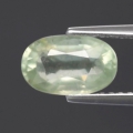 1.37 ct.  Ovaler unbehandelter Hellgrüner 8.5 x 5.2 mm Madagaskar Beryll