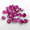 2.36 ct. 25 Stück runde Pink Rote 2.6 mm Thailand Rubine