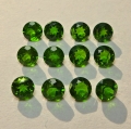 3.21 ct. 12 pieces round natural 4 mm Chrome Diopside Gems