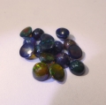 Bild 2 von 5.33 ct. 16 Stück schwarze ovale Ø 5 mm Multi Color Opale 