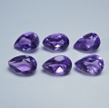 8.75 ct. 6 pieces fine 9 x 6 mm Bolivia Amethyst Pears