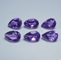 8.75 ct .  6 Stück schöne  9 x 6 mm Bolivien Amethyst Tropfen