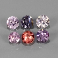 2.11 ct  7 Stück unbeh. runde Brillantschliff  Burma Spinell Edelsteine