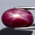 12.91ct  Großer Dunkelroter ovaler 15.5 x 9.7 mm Afrika Red- Star Sternrubin