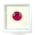 3.49 cts. Fine round Top Pink Red 8.7 mm Mozambique Ruby