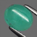 1.12 ct  Zauberhafter echter ovaler 7.5 x 6 mm Kolumbien Cabochon Smaragd