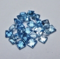 Bild 2 von 4.4 ct VS! 25 Stück 3 x 3 mm Swiss Blue Topas Carrès
