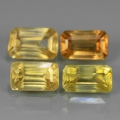  2.87 ct 4 pieces untreated Tanzania Octagon Zircon Gemstones