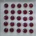 3.33 ct. 25 pieces round red  2.7 mm Madagaskar Rhodolite Garnet Gems. 