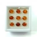 4.85 ct. 9 Stück unbeh. ovale 4.6 x 4 - 4.8 x 4 mm Namibia Spessartin Granate