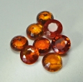 Bild 2 von 4.11 ct. 8 Stück orangerote runde 4.4 bis 4.7 mm Spessartin Granate