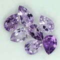 4.48 ct.  7 Stück Augenreine 7 x 5 mm Bolivien Amethyst Tropfen