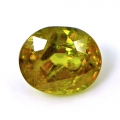 1.88 ct. Oval yellowish green 7.7 x 6.5 mm Madagascar Titanite Sphene