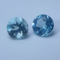 1.10 ct Fine Pair of  round Neon Blue Madagaskar Apatite Gems