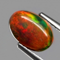  0.82 ct Fine Black oval 8.5 x 5.8 mm Yita Ridge (Ethiopia) Opal