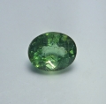 6.05 ct . Feiner grüner ovaler 10.3 x 8.5 mm Brasilien Apatit. Tolle Farbe! 