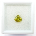 Bild 2 von 1.18 ct.  Zauberhafter grünlich Gelber 6.6 x 6.2 mm Titanit Sphene Tropfen