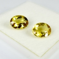 3.31 ct. Feines Paar ovale Goldgelbe 9 x 7 mm Brasilien Beryll Edelsteine