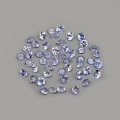 3.07 ct. 48 pieces round natural 2.2 - 2.5 mm Tanzanite Gemstones
