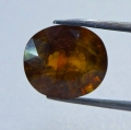 2.66 ct. Schöner braun-gelber ovaler 9.3 x 8.2 mm Titanit Sphen