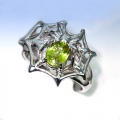 Bild 1 von 925 Silber Ring mit Madagaskar Titanit Sphen Edelstein, GR 56,5 (Ø 18 mm)