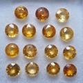 3.54 ct. 15 Stück orange runde 3.5 mm Namibia Spessartin Granate 