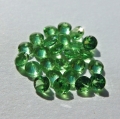 Bild 2 von 1.5 ct. 25 Stück runde 2.2 mm Brillantschliff Tsavorit Granat Edelsteine