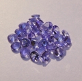 Bild 2 von 3 ct. 30 Stück feine blau- violette runde 3 mm Tansanite